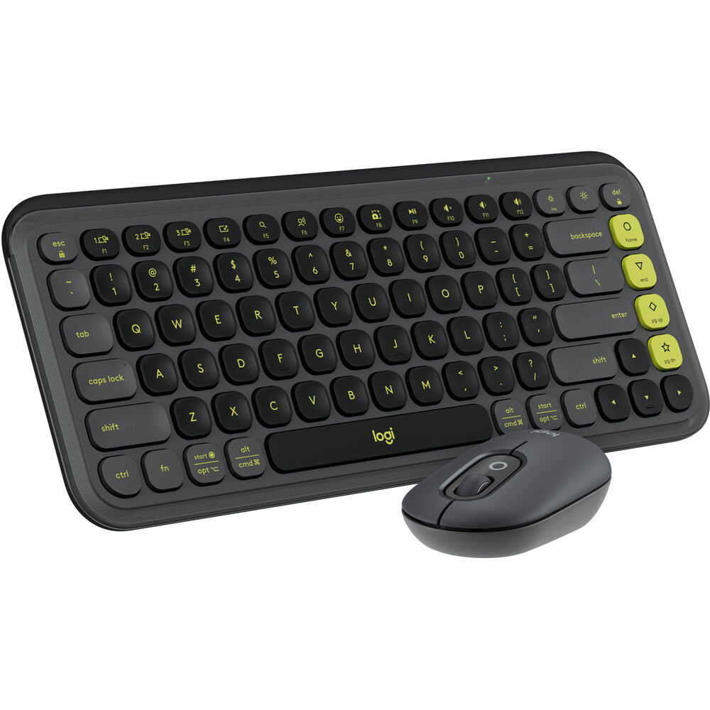 

Беспроводной комплект клавиатуры и мыши Logitech POP ICON (графитовый и зеленый)
