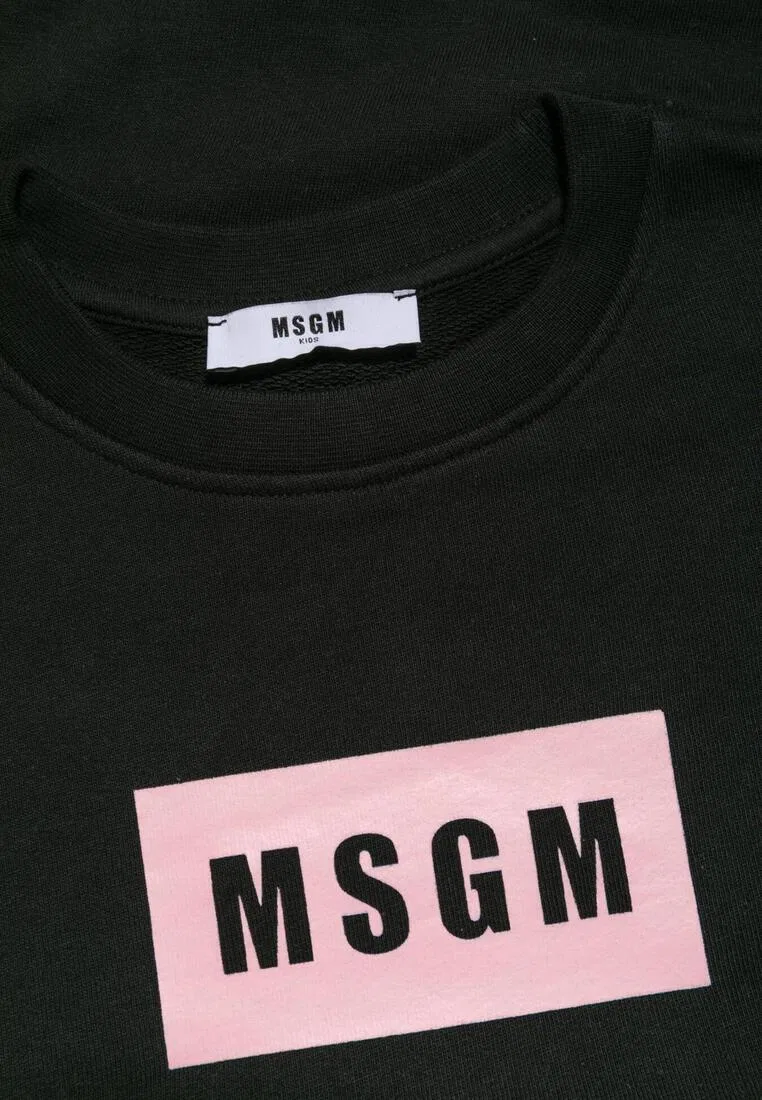 Толстовка, хлопок, Kids Msgm, черный — фото 3