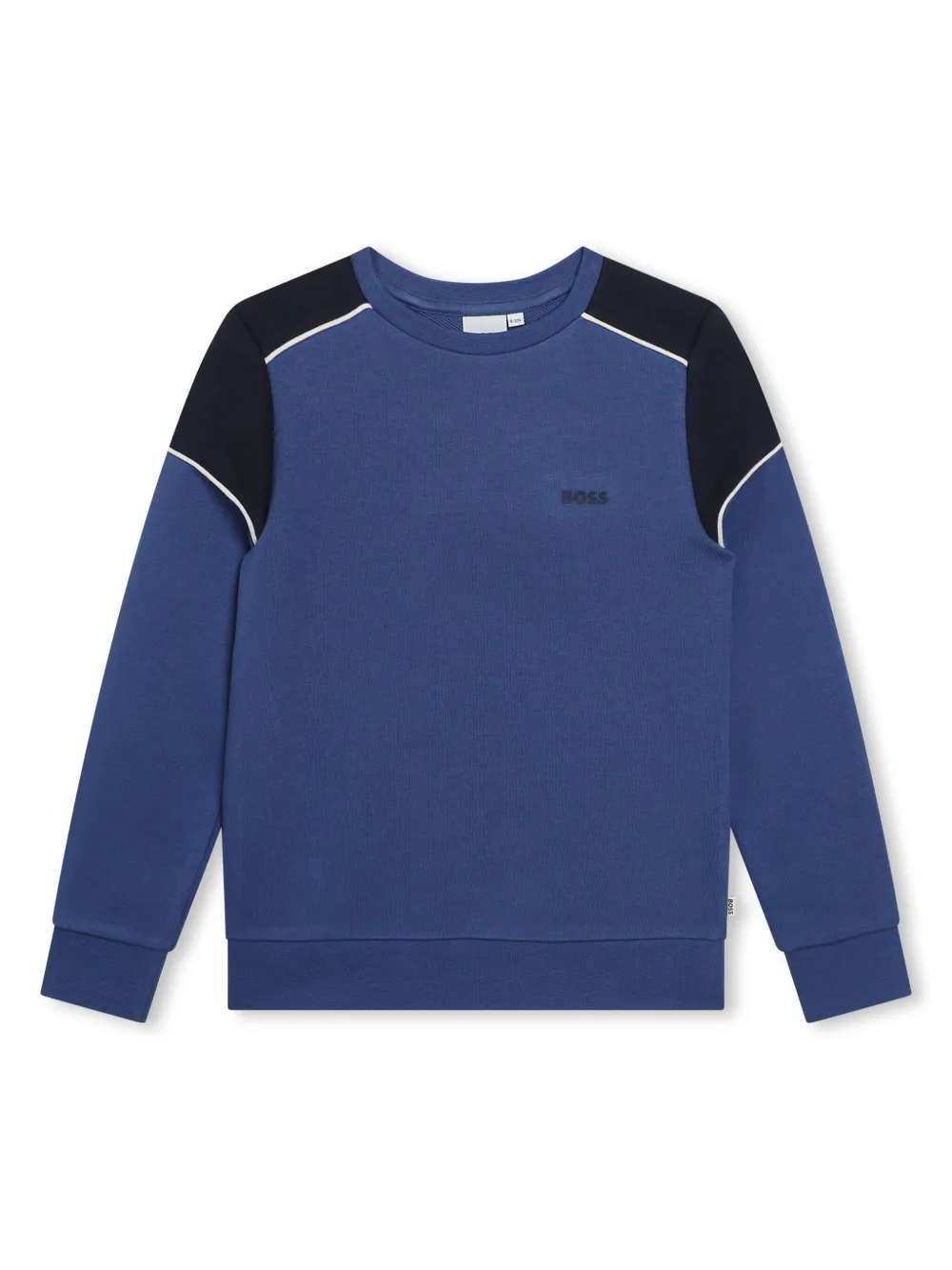 

Толстовка с логотипом и вставками BOSS Kidswear, синий