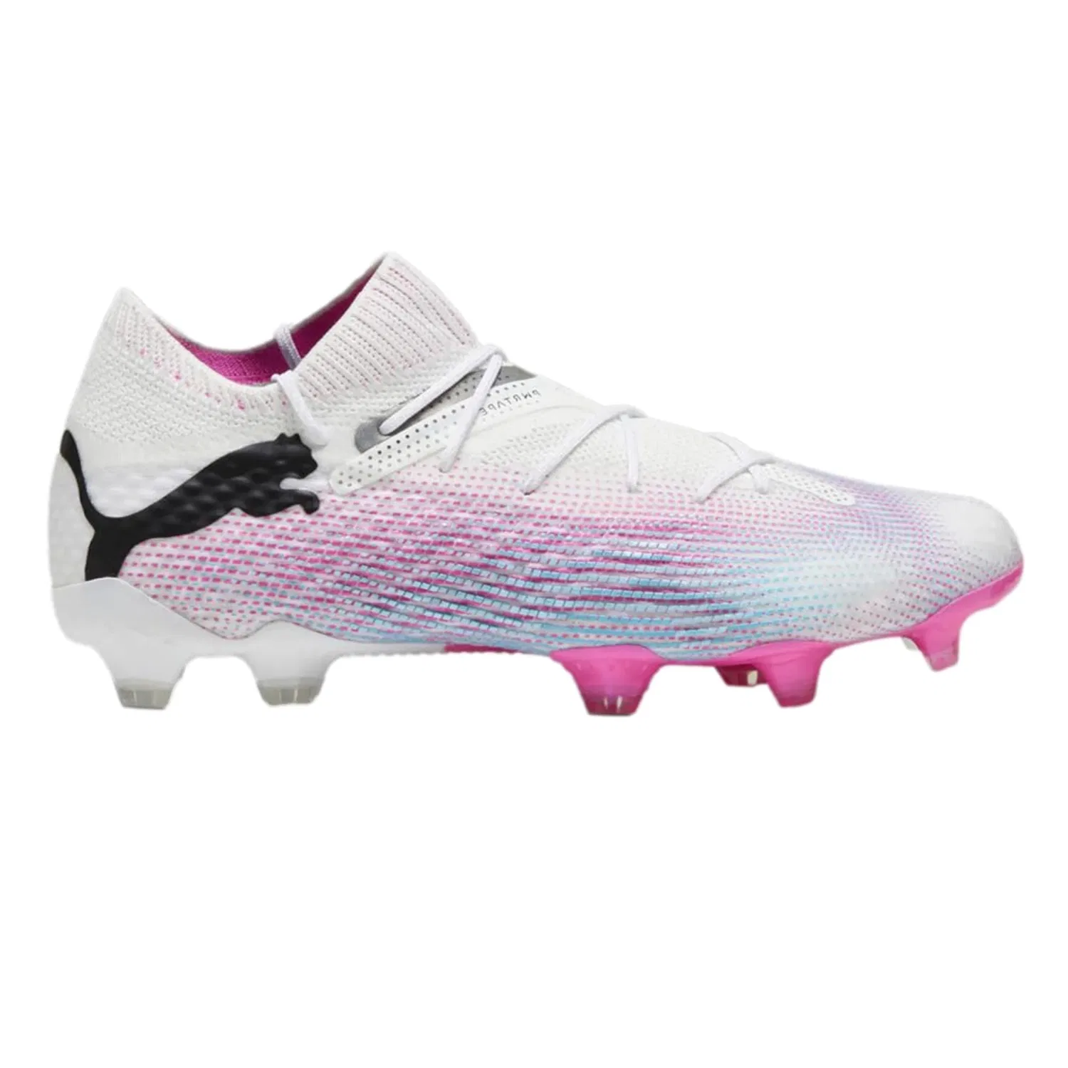 Мужские кроссовки Puma Future 7 Ultimate FG/AG белого/ярко-розового цвета 107599-01