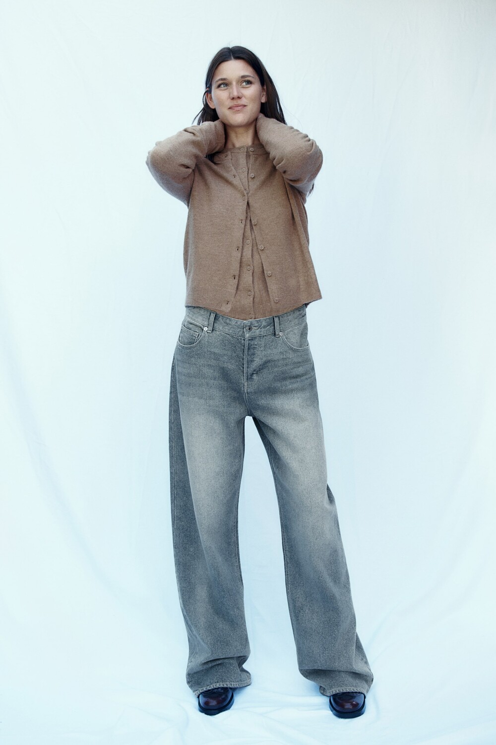 

Широкие джинсы H&M, голубой