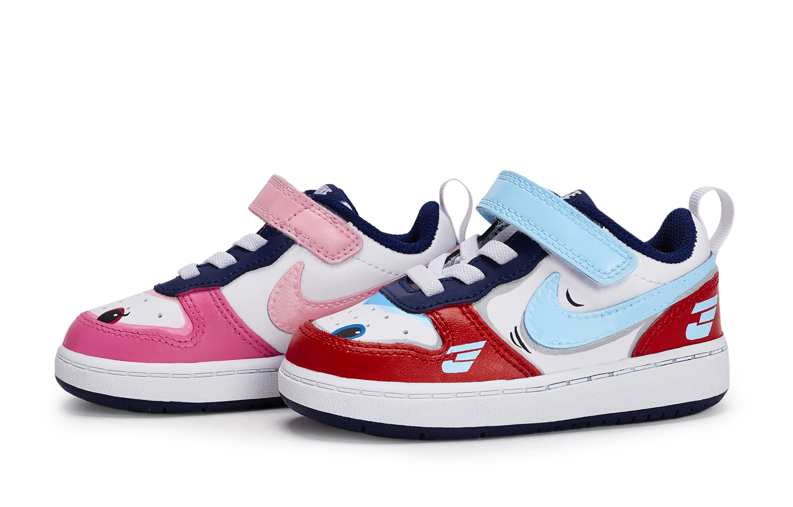 Туфли для малышей Low 2 для младенцев и малышей Nike, белый/синий/розовый/красный — фото 4