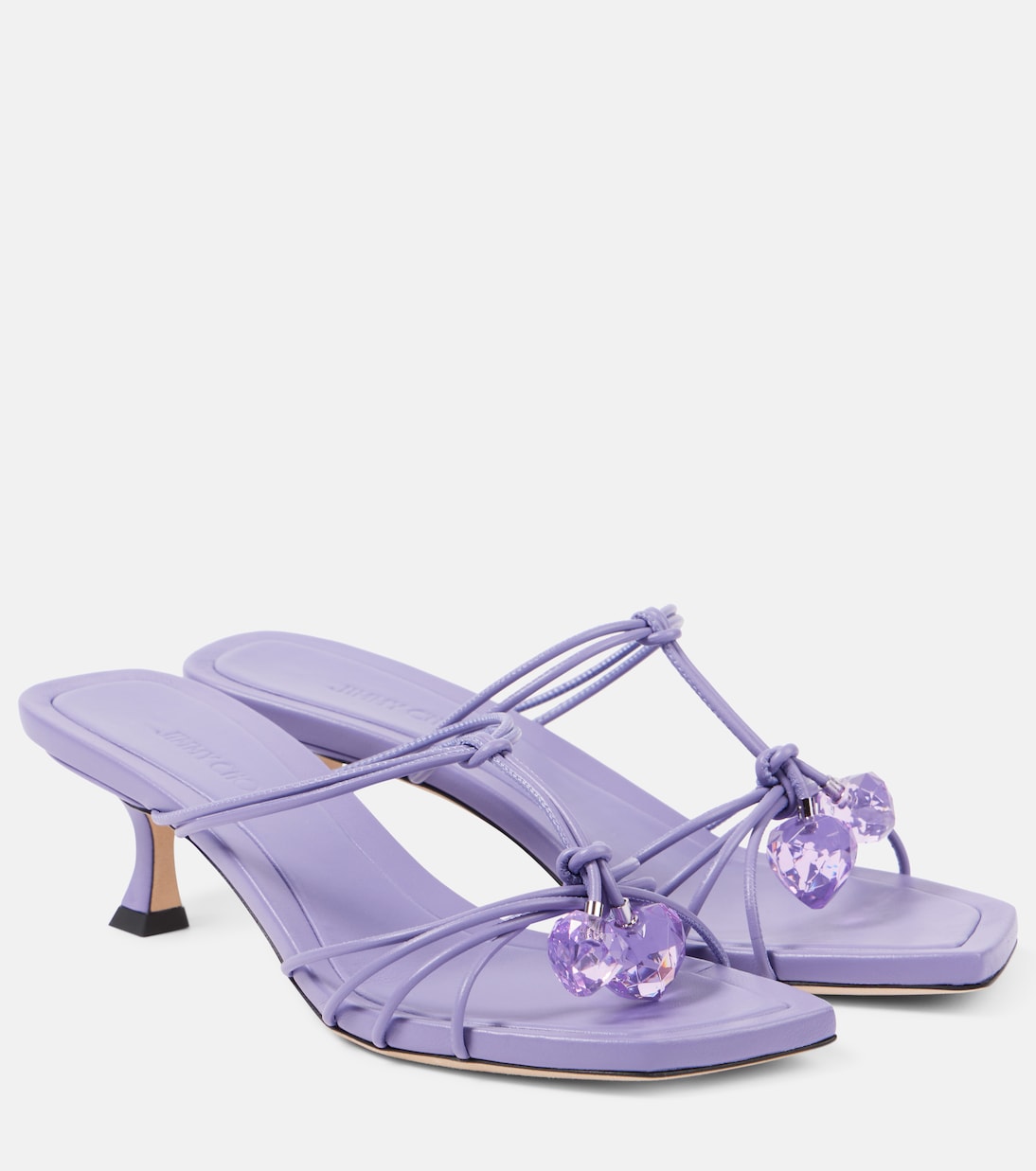 Мюли Jemma 50 с декором из кожи Jimmy Choo, Tanzanite