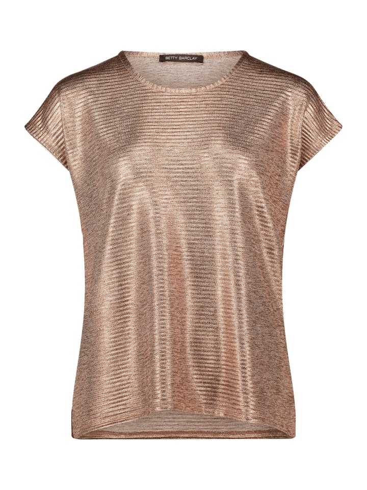 

Betty Barclay Повседневная футболка с блестящим эффектом, металлического розового цвета, Розовый, Betty Barclay Повседневная футболка с блестящим эффектом, металлического розового цвета