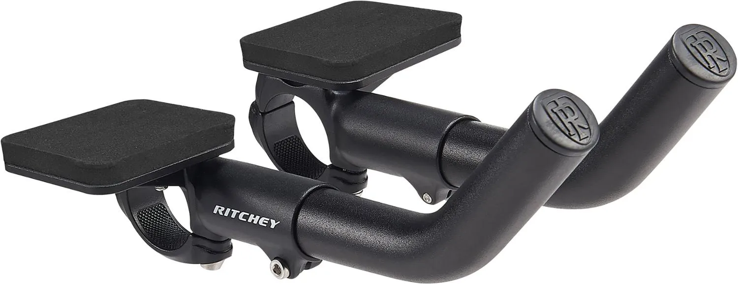 

Миниатюрный серебристый аэродинамический руль на зажимах Ritchey, Black