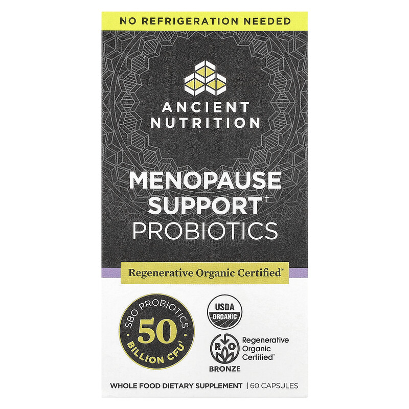 

Ancient Nutrition, Пробиотики для поддержки менопаузы, 60 капсул
