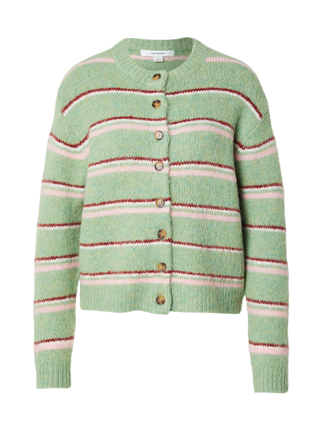 

TOPSHOP Кардиган 'CARO' вязаный светло-зеленый