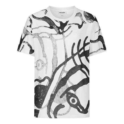 

Футболка men's ss21 pullover round neck cotton short sleeve white Kenzo, белый