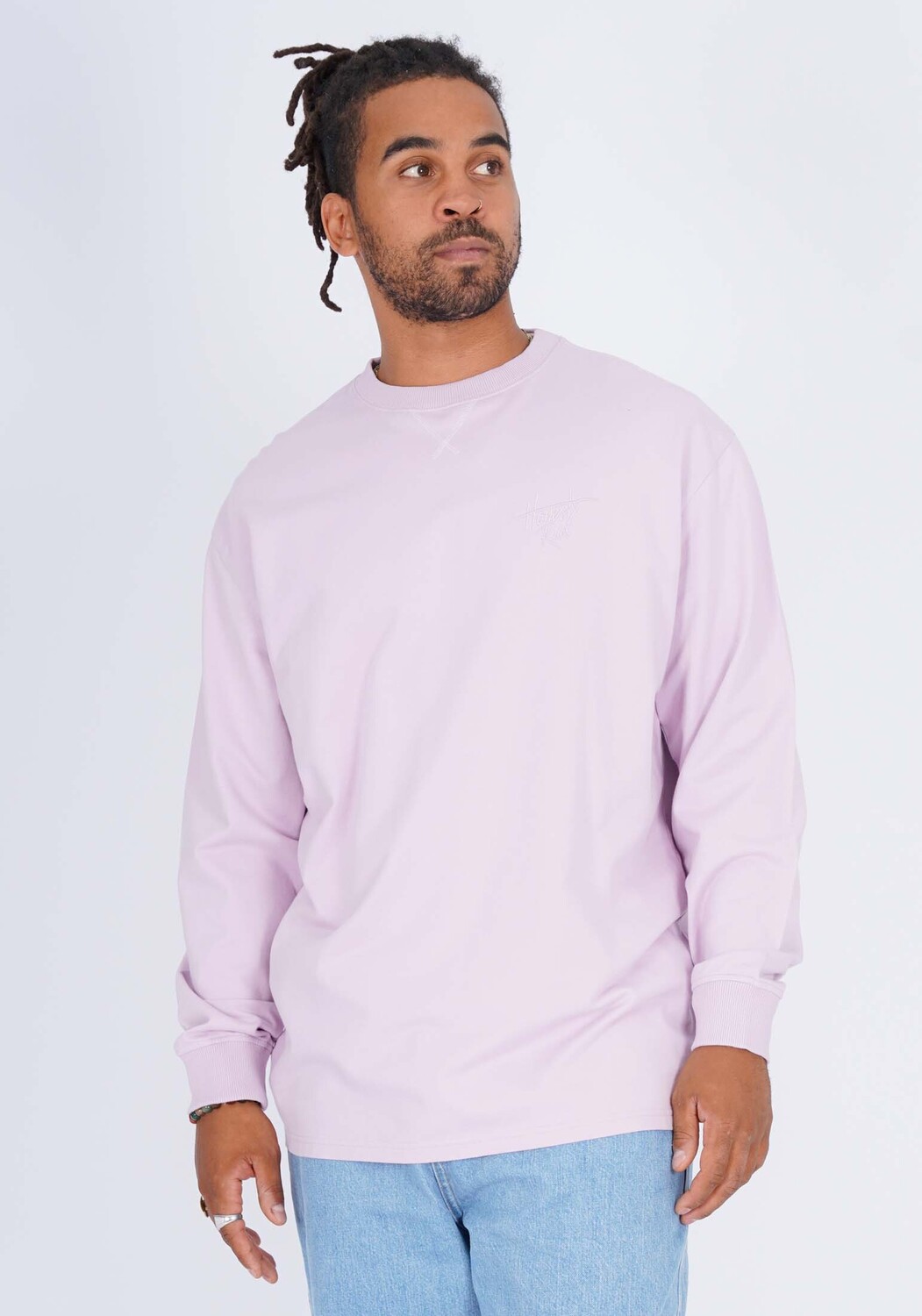

Футболка HONESTY RULES Longsleeves French Terry Signature, цвет faded pink