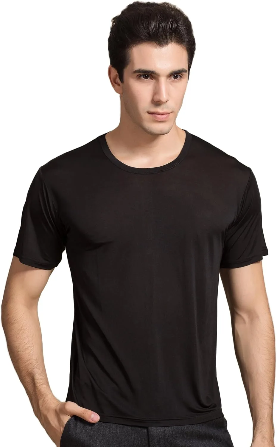 

Мужская футболка CLC из мульберри шелка с круглым вырезом Colorful Silk