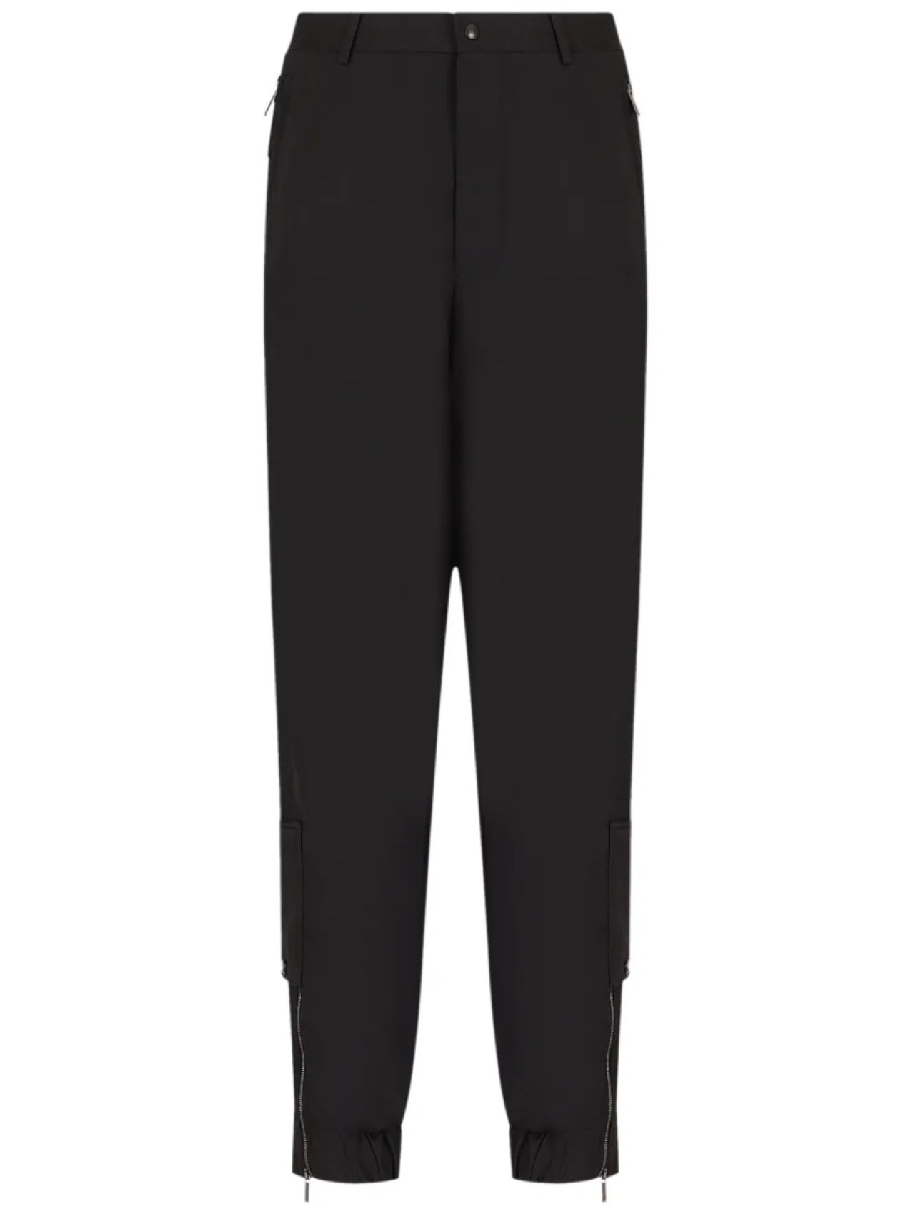 

Узкие шерстяные брюки Emporio Armani, черный