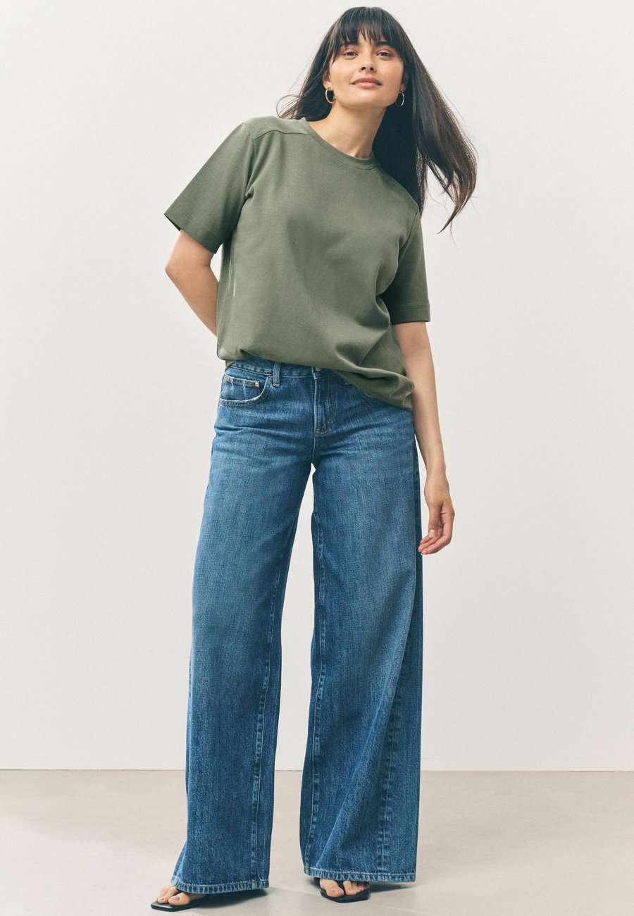 Футболка Next HEAVYWEIGHT SHORT SLEEVE CREW NECK, Khaki Green/Khaki — фото 2