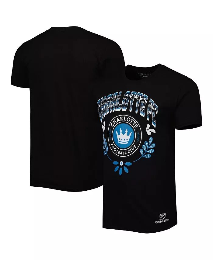 

Мужская черная футболка Charlotte FC Serape Mitchell & Ness
