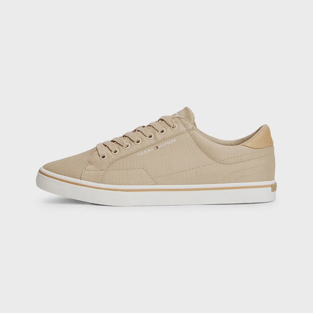 Мужские бежевые низкие кеды Bulk Core Canvas от Tommy Hilfiger