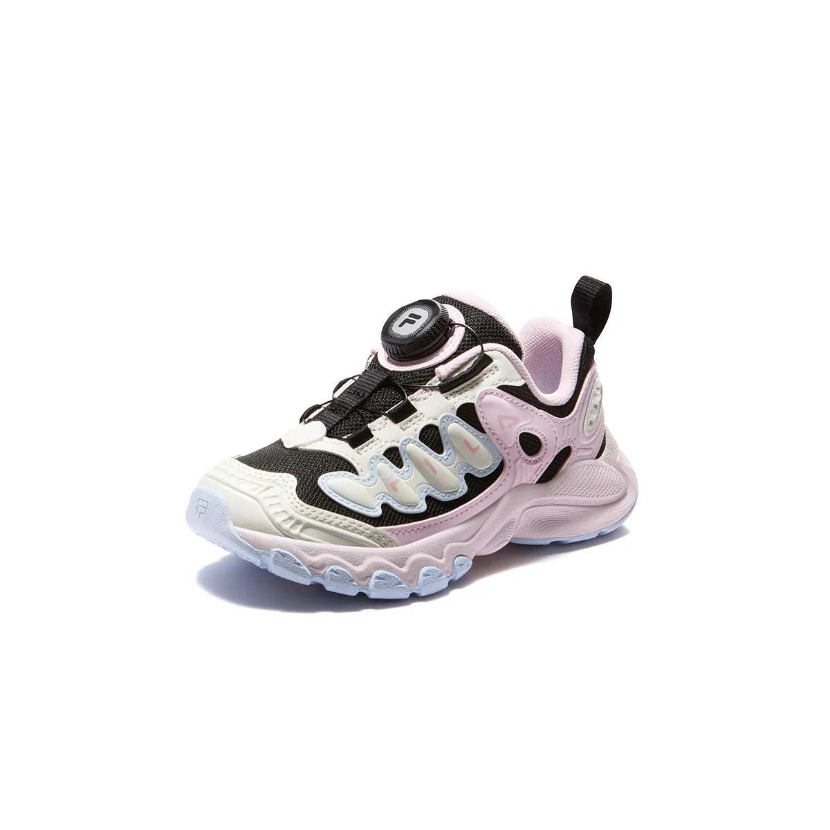 TRUFFLE Кроссовки для бега Mid top из искусственной кожи и текстиля с противоскользящей подошвой для детей FILA, черный/bloom розовый — фото 4