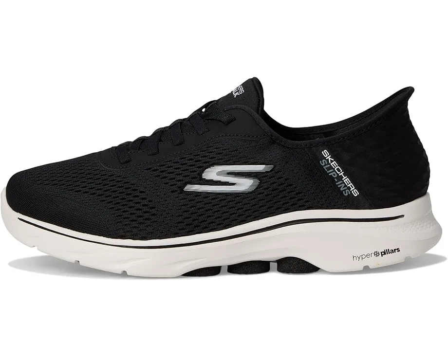 Кроссовки SKECHERS Performance Go Walk 7 - Free Hand 2 Hands Free Slip-Ins, Black/White — фото 4