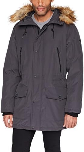 

GUESS Мужская длинная парка со съемным мехом, Dac