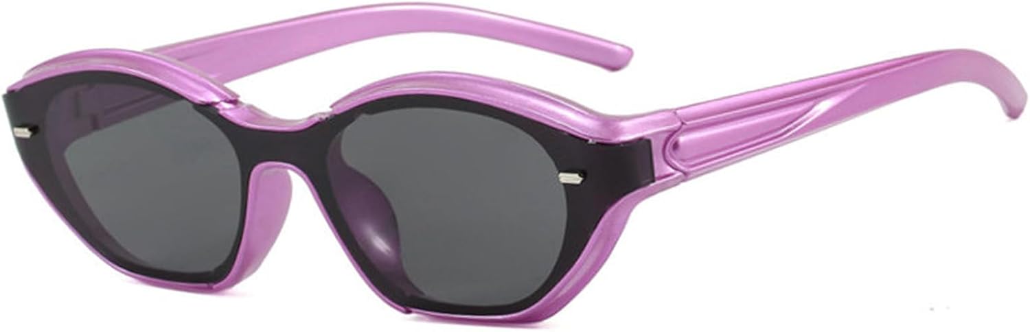 

Willochra Модные солнцезащитные очки «кошачий глаз» для женщин, толстые овальные, винтажные, в стиле Y2K, футуристические солнцезащитные очки для женщин, защита от ультрафиолета UV400, C3