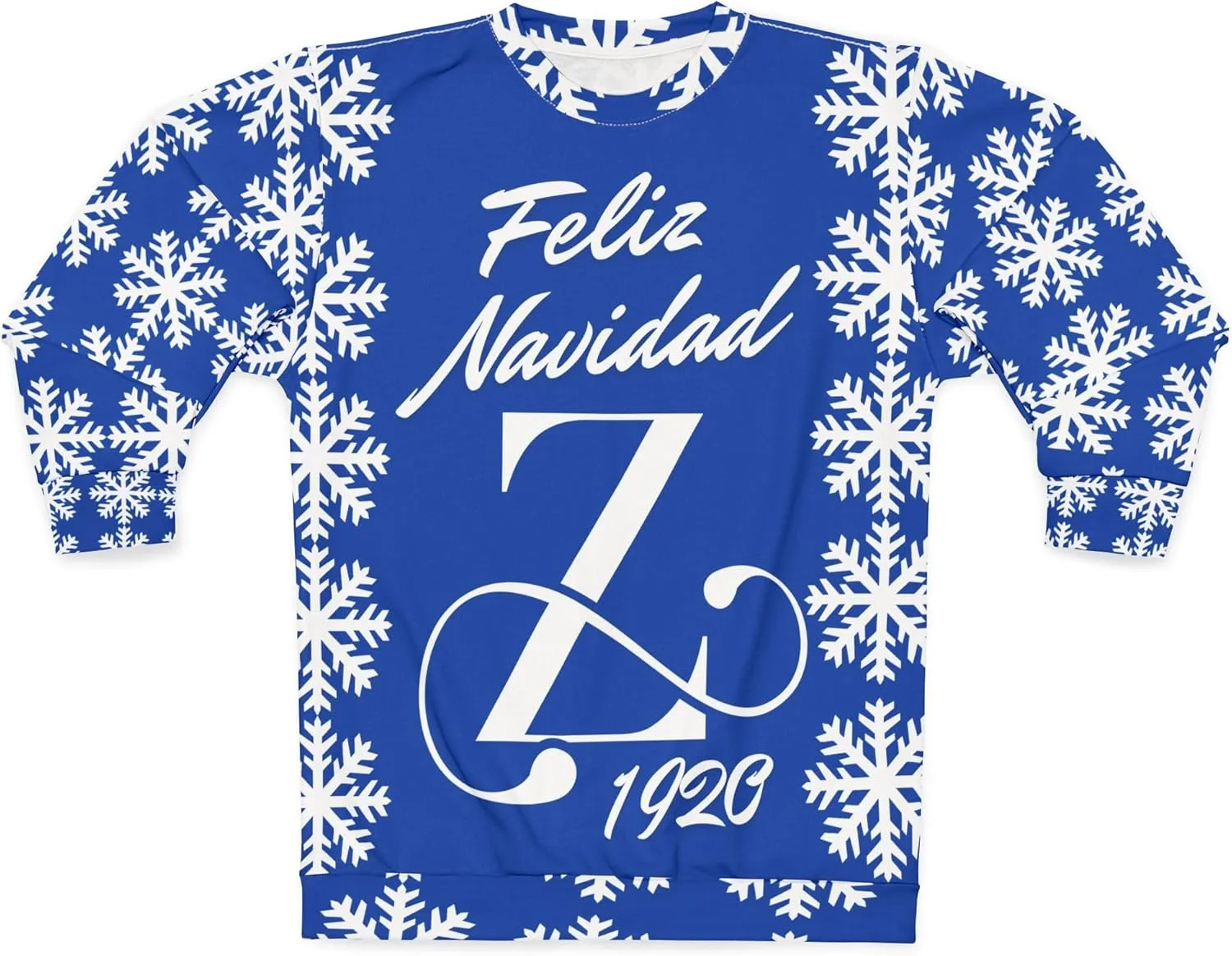GENERIC Свитер Feliz Navidad 19120 Royal Blue and White Zeta Inspired — фото 2