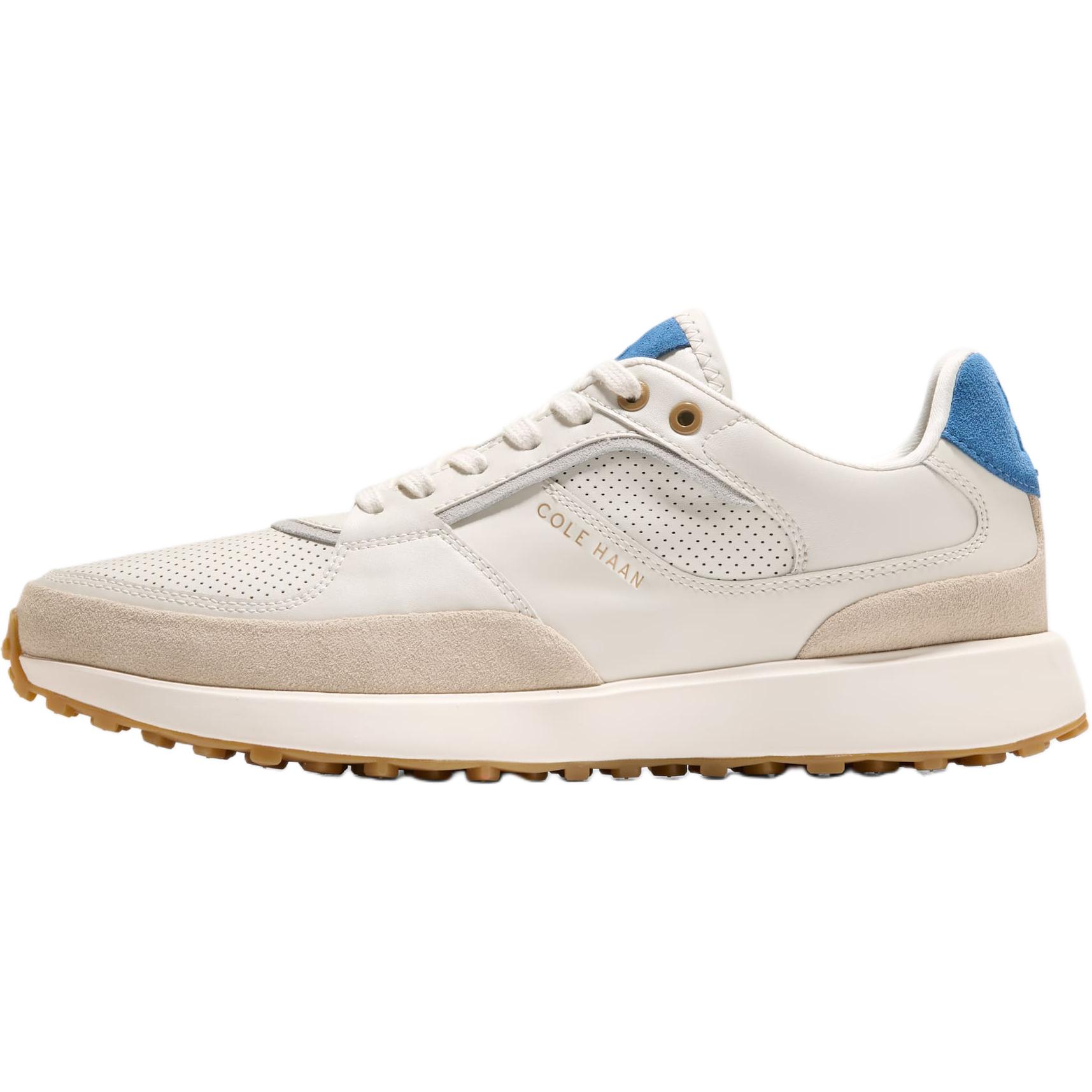 

COLE HAAN Коллекция GRAND CROSSCOURT. Дышащие и легкие низкие повседневные туфли цвета слоновой кости для мужчин