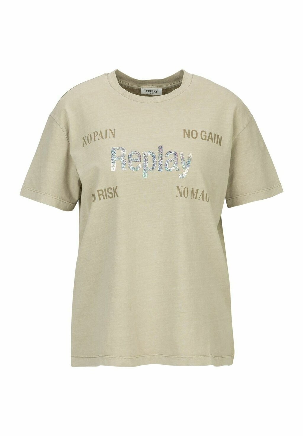 

Принт на футболке GARMENT DYED Replay, коричневый