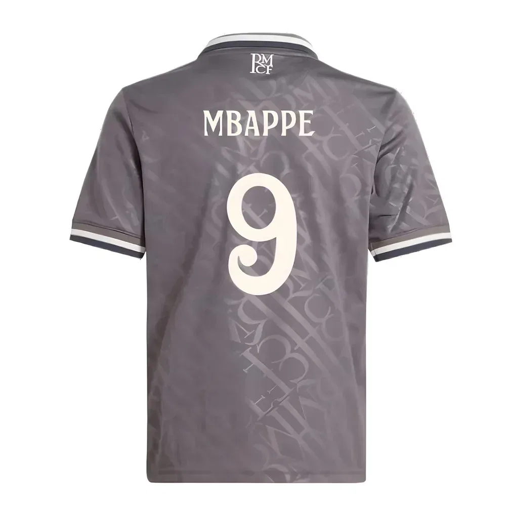 Футбольная форма Real Madrid 2024/25 (третий комплект) Mbappé 9, антрацитовый — фото 2