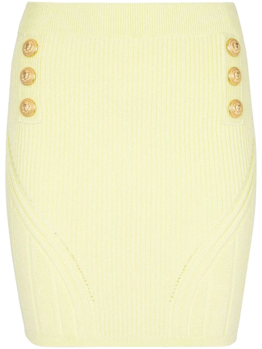 

Юбка мини с отделкой в рубчик BALMAIN