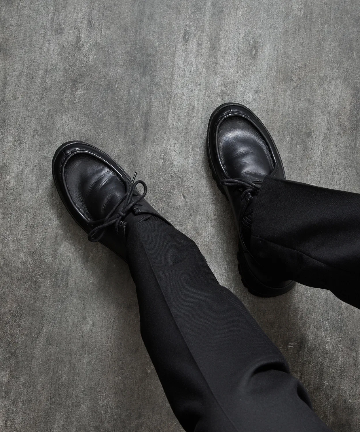Ботинки тирольские PADRONE на подошве Vibram, из стеариновой кожи, черные — фото 4