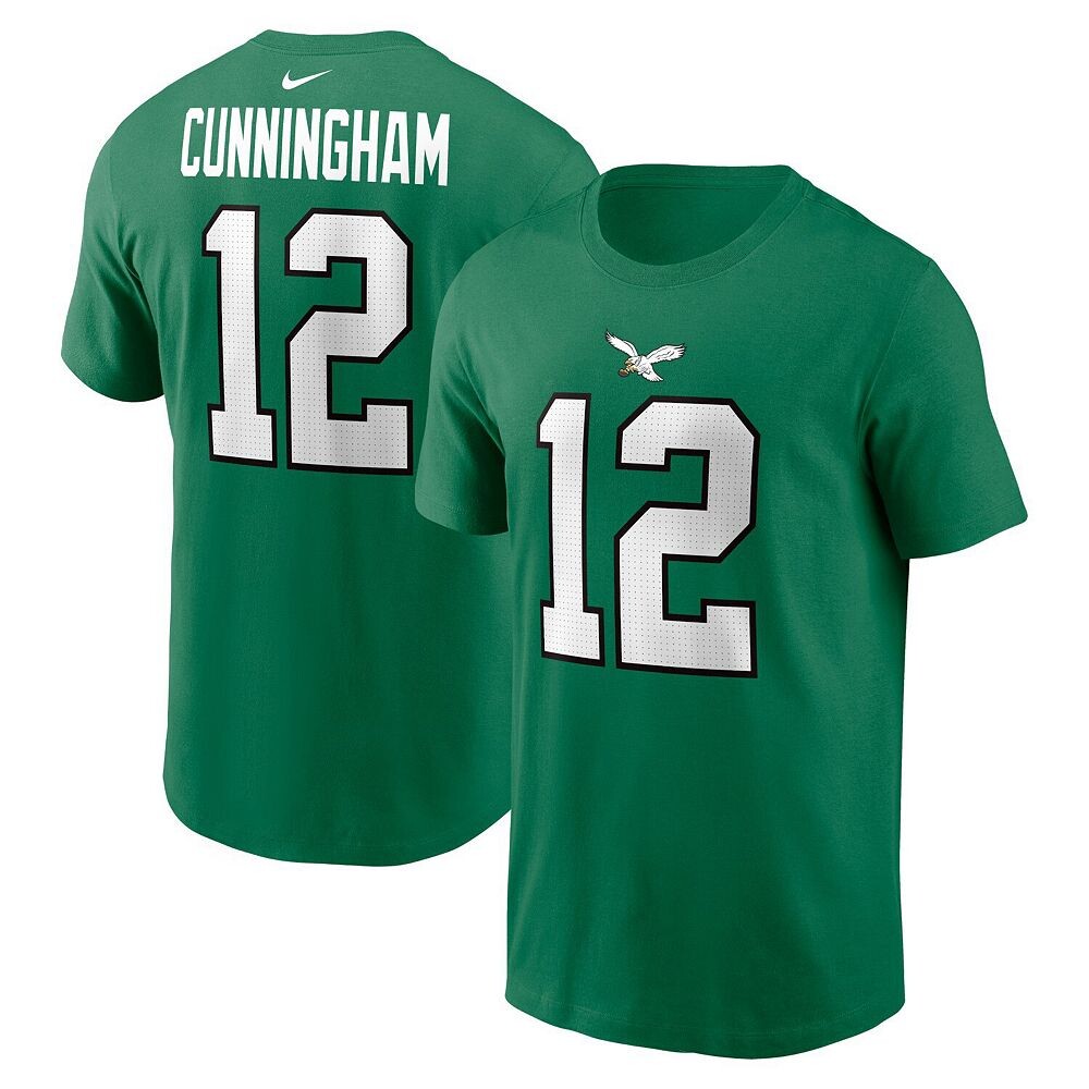 Мужская футболка Nike Randall Cunningham Kelly Green Philadelphia Eagles с именем и номером игрока в отставке, цвет Eag Green — фото 2