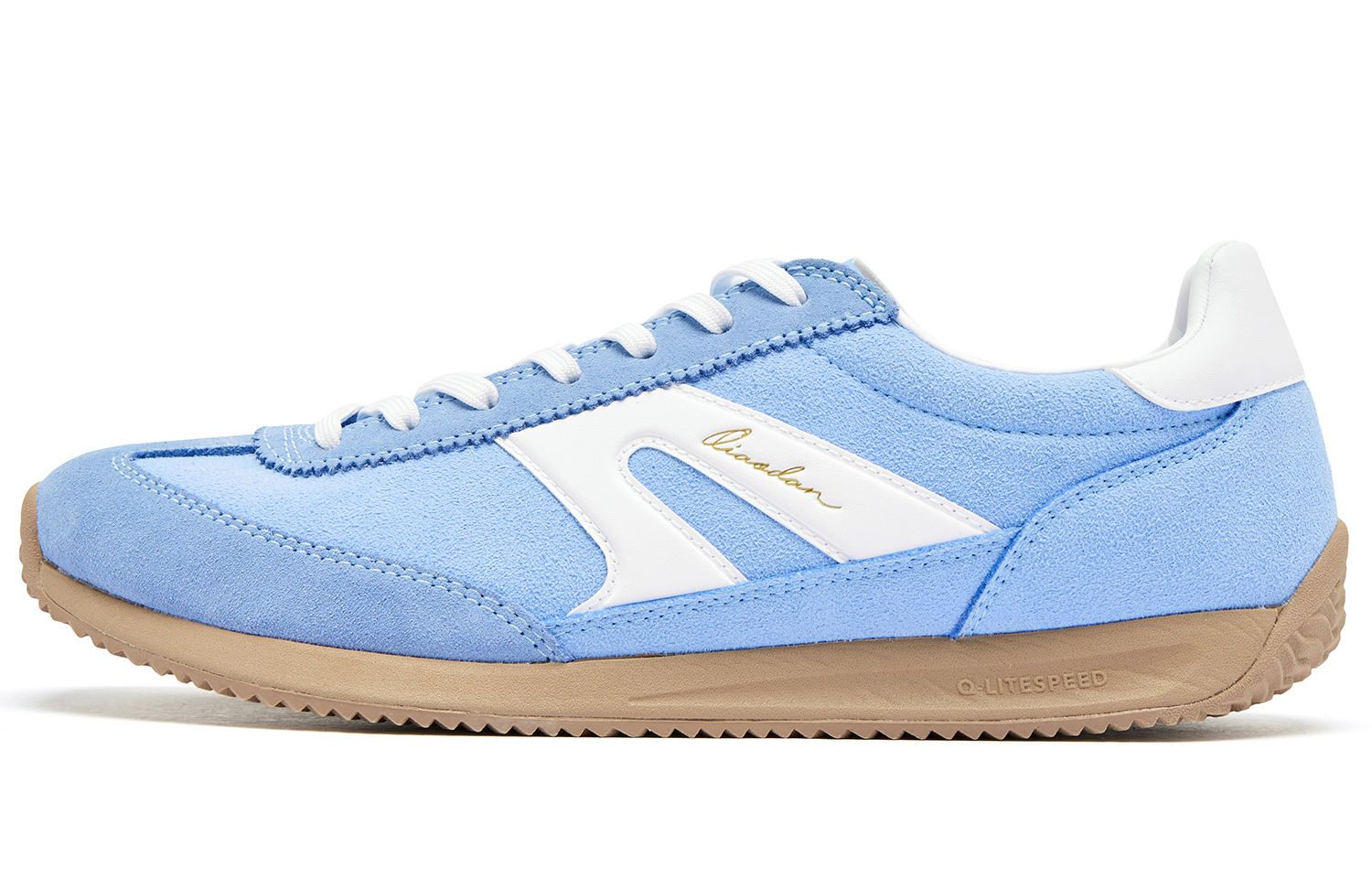 

QIAODAN Linchuan 1.0. Износостойкие, легкие, дышащие и нескользящие. Низкие повседневные мужские туфли, сине-белые