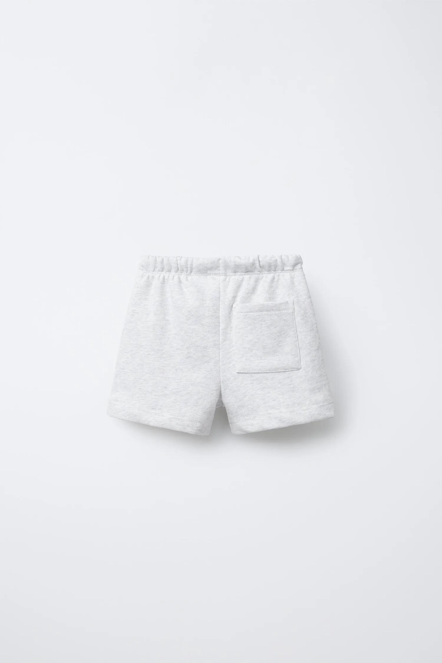 Плюшевые бермудские шорты с текстовым принтом Zara, серый — фото 2