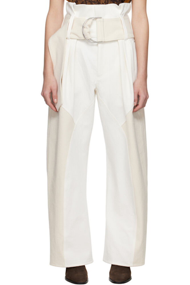 

Джинсы Off-White со сборками и D-образным креплением JW Anderson