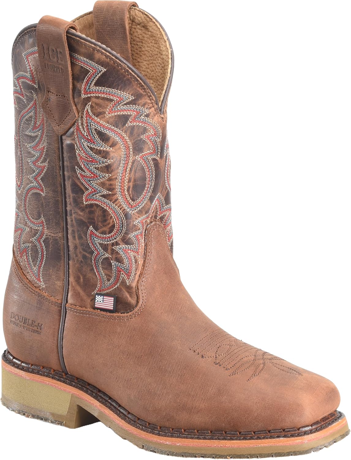 

Мужские сапоги DOUBLE-H, размер 11, с защитным носком Union Built Roper Western, из прочной кожи, с противоскользящей подошвой, стальной носок, коричневый
