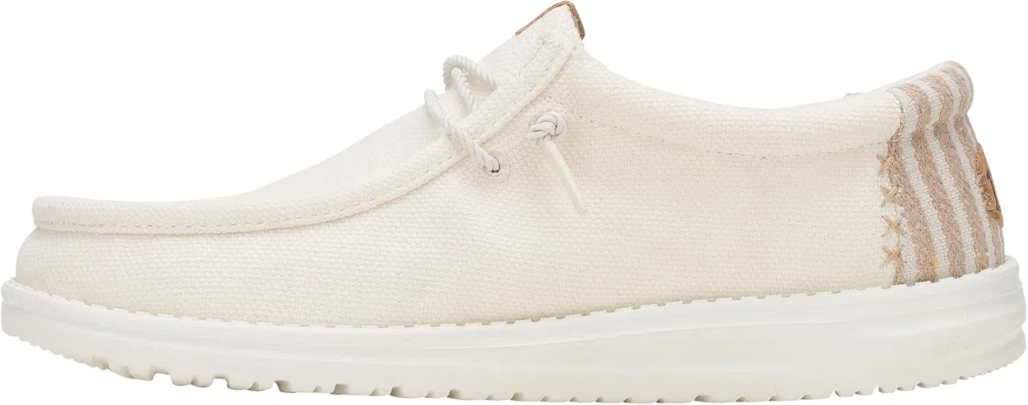 Мужские лоферы HEYDUDE Wally Resort без шнурков, удобные и легкие, White Multi-Coloured