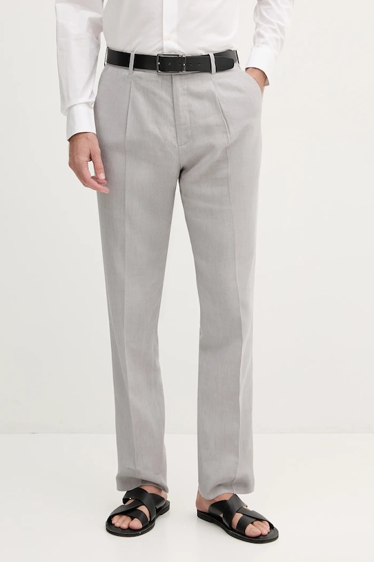 

Льняные брюки Calvin Klein, серый
