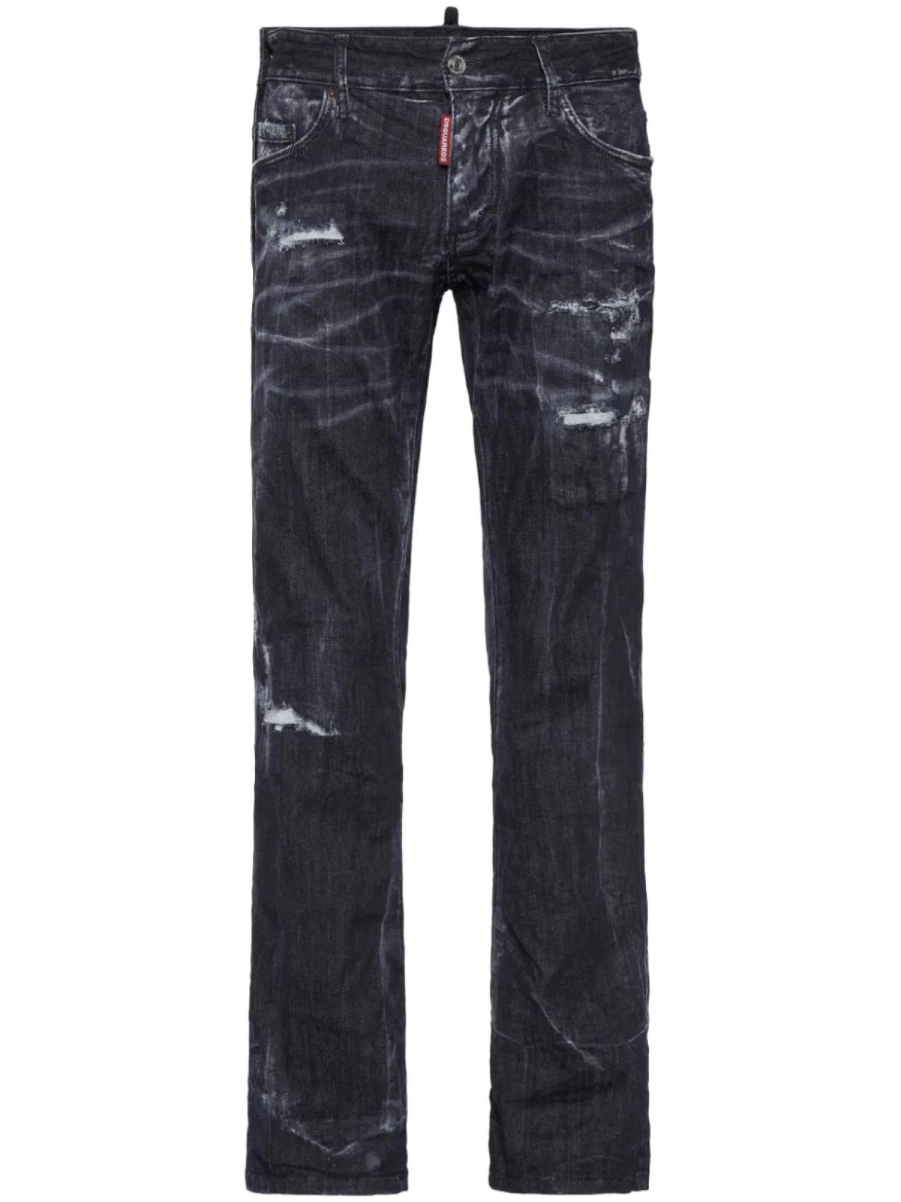 

DSQUARED2 прямые джинсы с эффектом потертости, черный