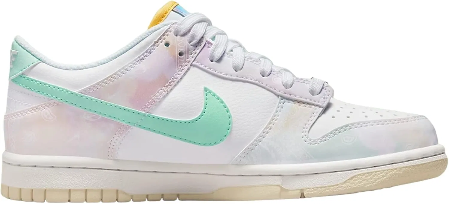 Кроссовки Nike Dunk Low, детские, белый/мятная пена — фото 2