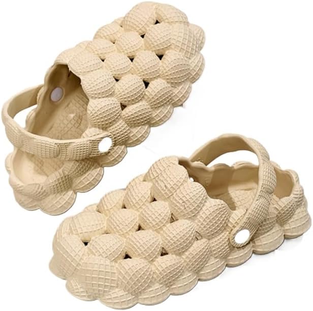 

Мужские массажные тапочки Hhhchpm с рефлексотерапией - Нескользящие спа-тапочки для душа, спальни и гольфа - Легкие и удобные домашние тапочки для весны и лета, бежевый