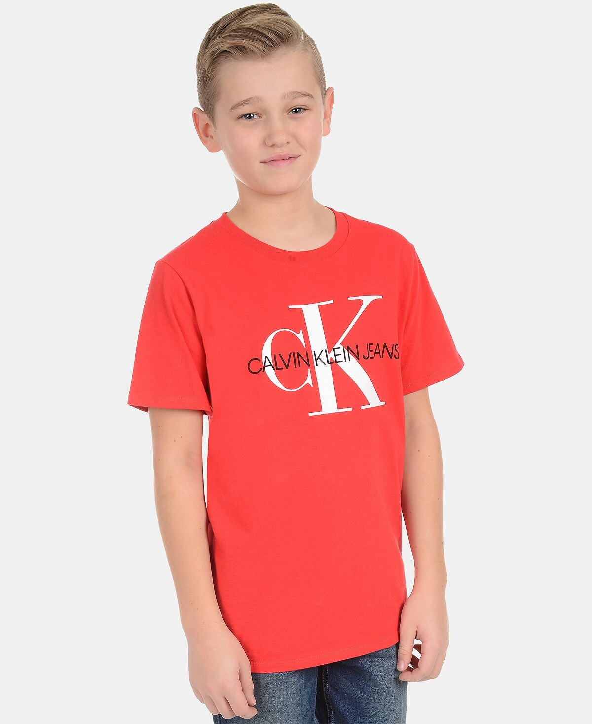 

Футболка с ярким фирменным логотипом Big Boys и графическим рисунком Calvin Klein