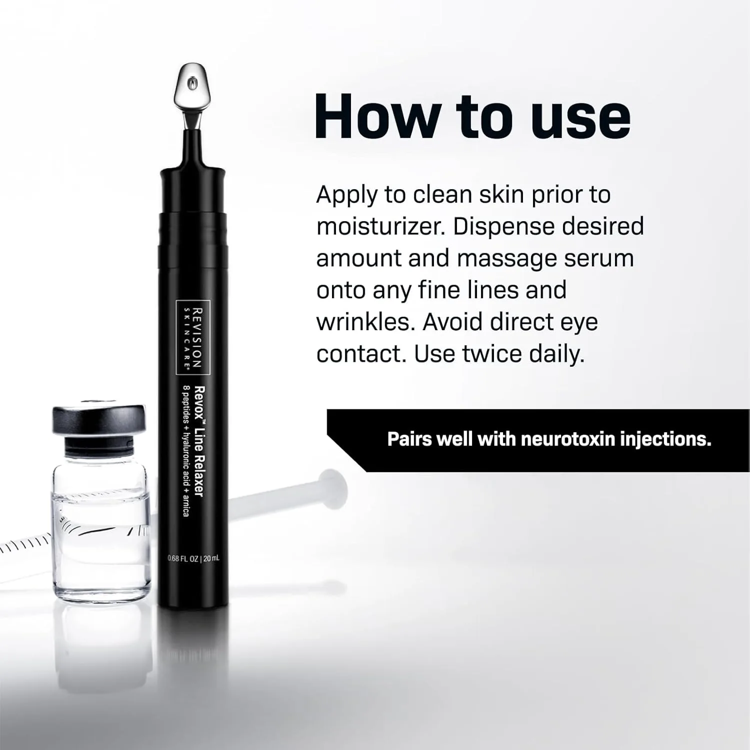 Сыворотка для кожи вокруг глаз Revision Skincare Revox Line Relaxer с гиалуроновой кислотой, предназначенная для целенаправленного воздействия на мелкие морщины. 50 мл (1 шт.) — фото 4
