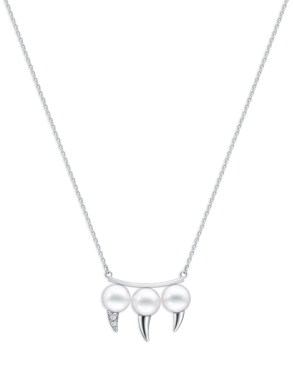 

Колье Collection Line Fang из белого золота с жемчугом TASAKI, серебяный