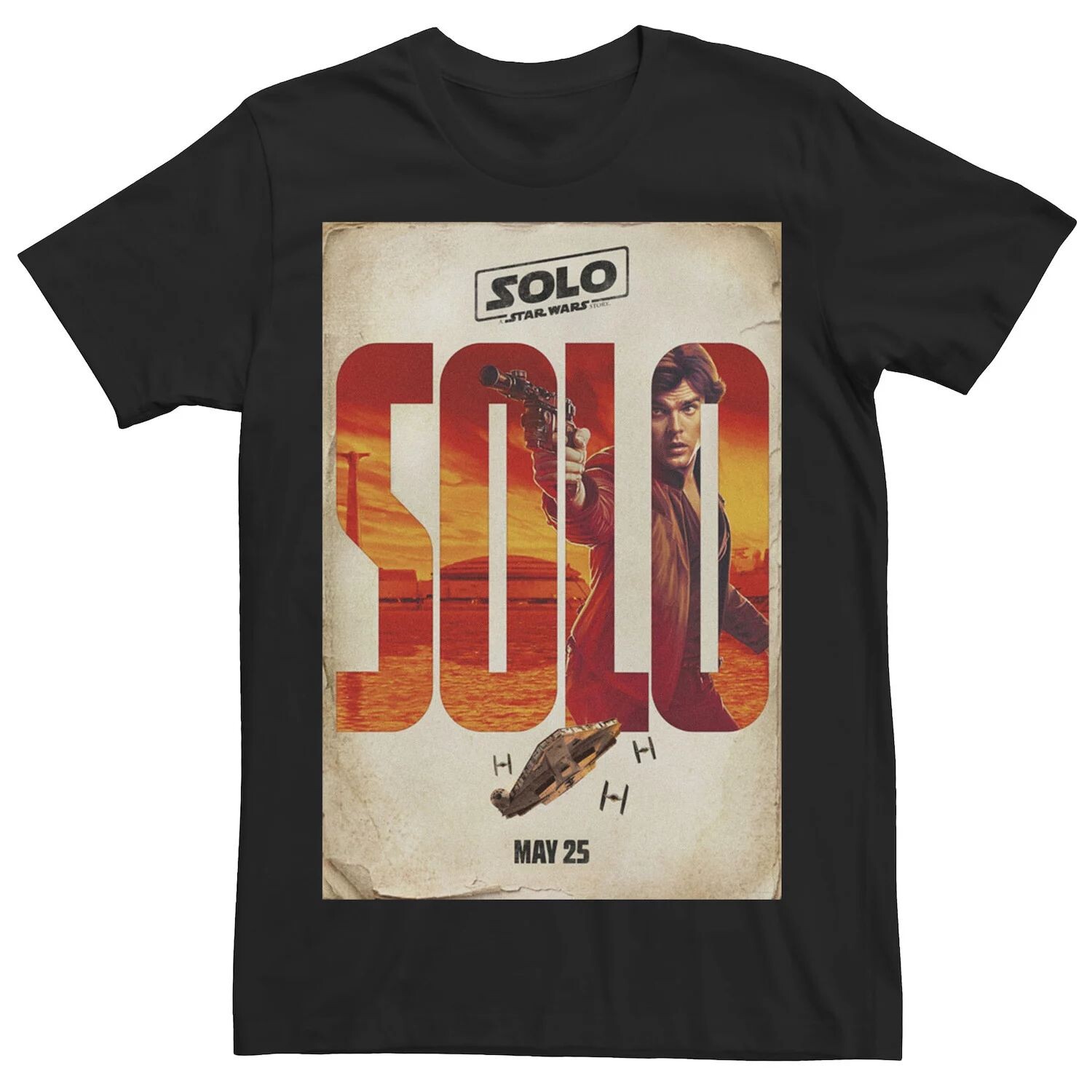 

Мужская футболка с плакатом и датой выхода фильма «Хан Соло» Star Wars