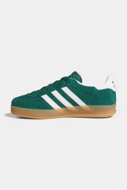Кроссовки детские Gazelle Indoor Adidas Originals, зеленый — фото 4