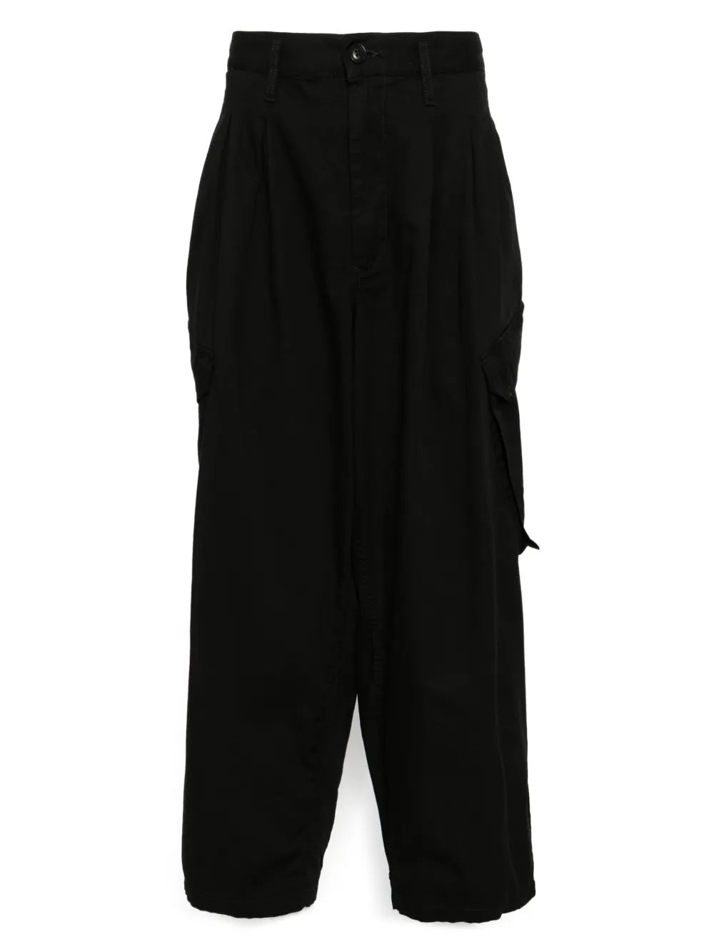 

Брюки со складками Yohji Yamamoto, черный