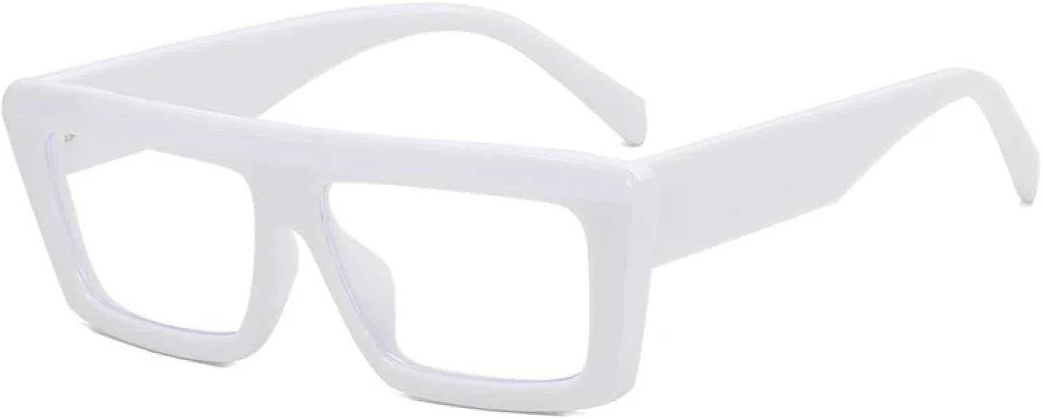 

Женские солнцезащитные очки в толстой оправе, ретро-солнцезащитные очки, винтажные маленькие мужские солнцезащитные очки, роскошные очки с защитой от УФ-излучения UV400 TKKTLLT, White Clear