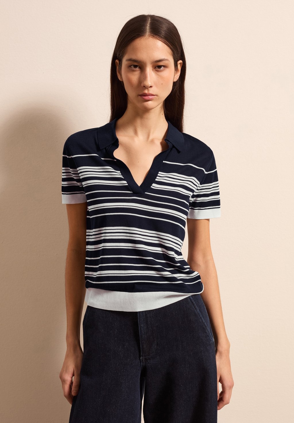 

Поло STRIPED Stefanel, белый