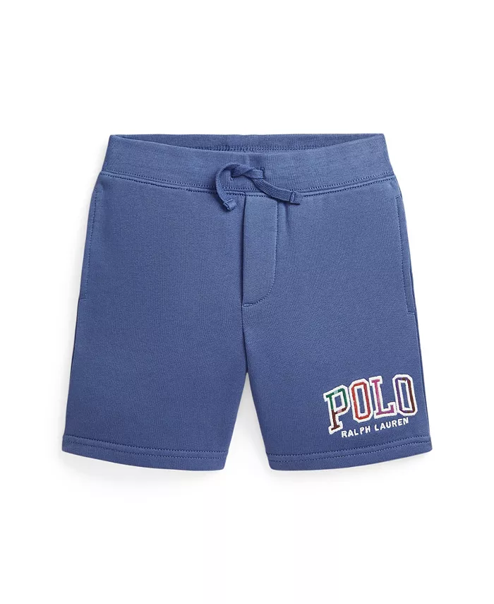 

Флисовые шорты для малышей и мальчиков с логотипом Madras Polo Ralph Lauren, синий