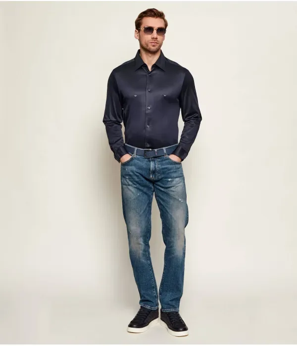 Рубашка slim fit Emporio Armani, темно-синий — фото 2