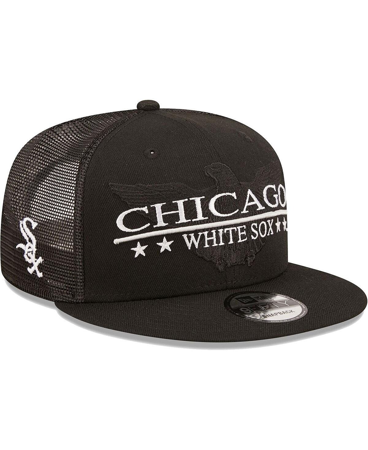 

Мужская черная кепка Chicago White Sox Patriot Trucker 9FIFTY Snapback New Era