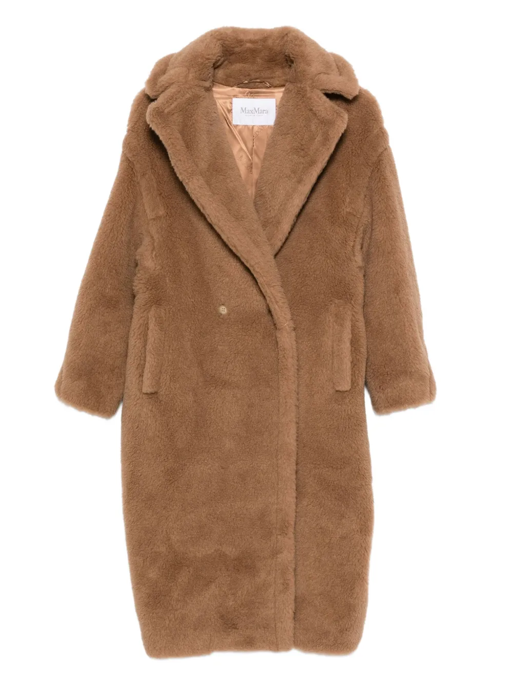 

Фактурное двубортное пальто MAX MARA, нейтральный